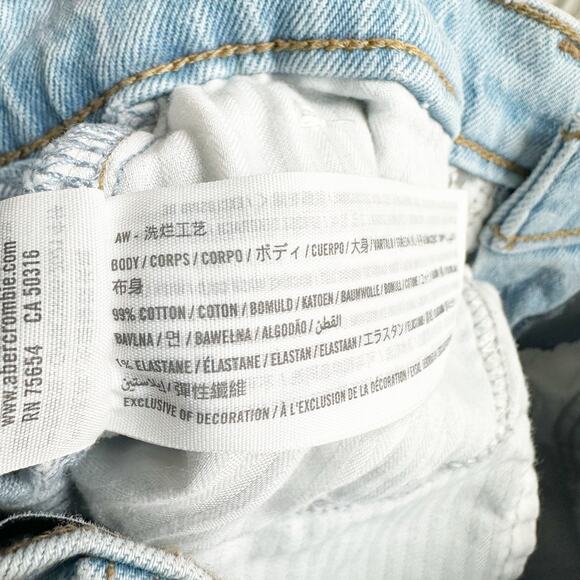 Abercrombie Curve Love The 90s Straight Ultra High Rise Jeans Split Hem - Picture 9 of 10